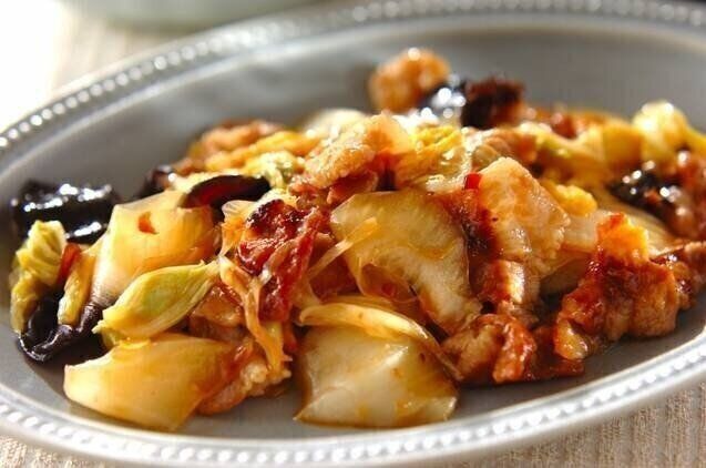 豚肉と白菜の辛味炒め（豚肉薄切り）