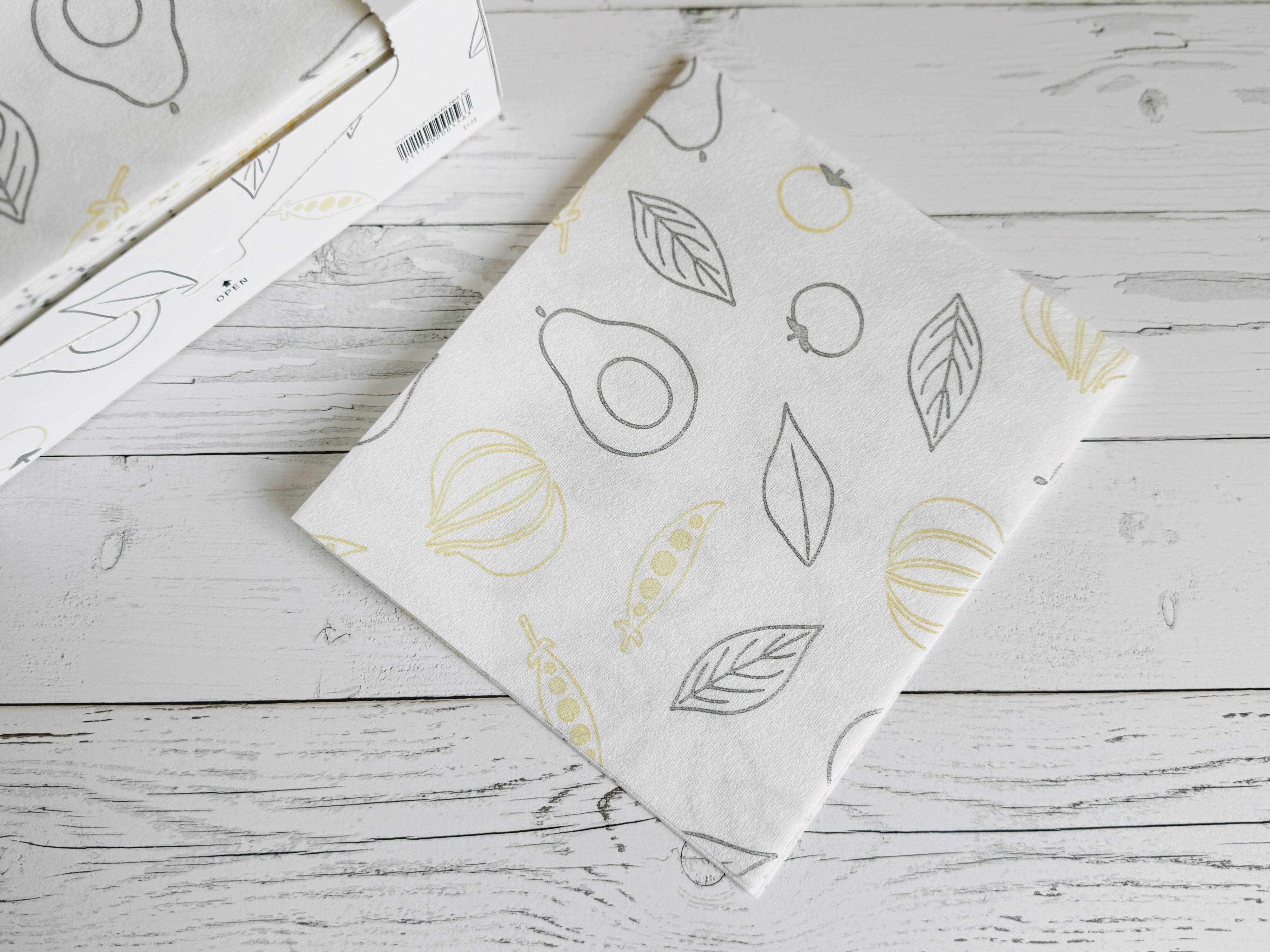 厚手箱入り台ふきん ベジタブル 30枚入り(AW-24YE)