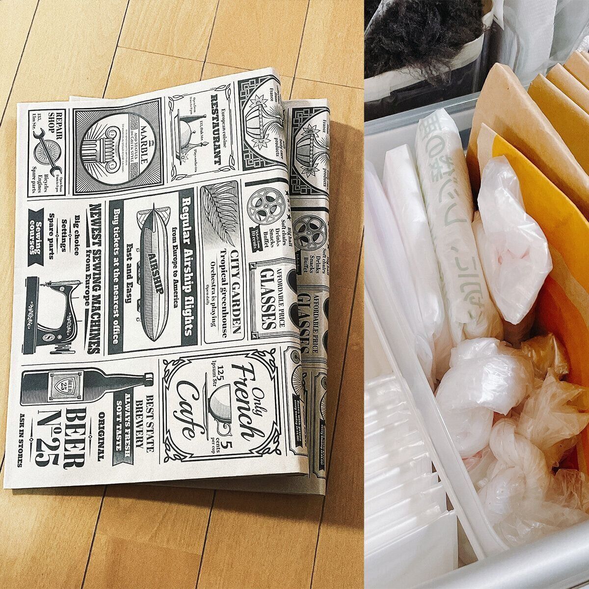 紙袋やポリ袋、レジ袋