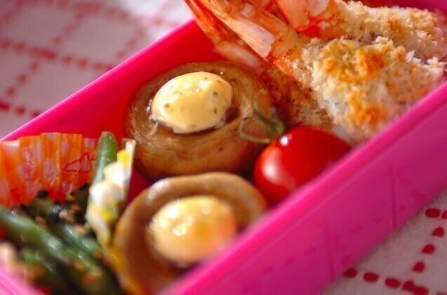  マッシュルームのタルタルソース詰め