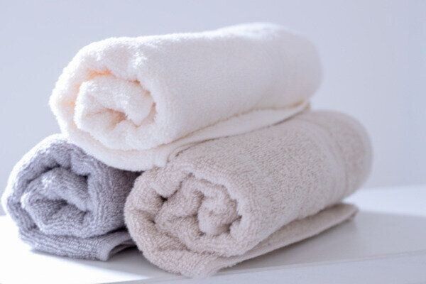 きれいに並んだタオル