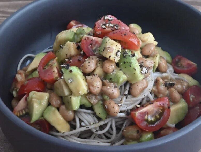 納豆アボカドそばレシピ