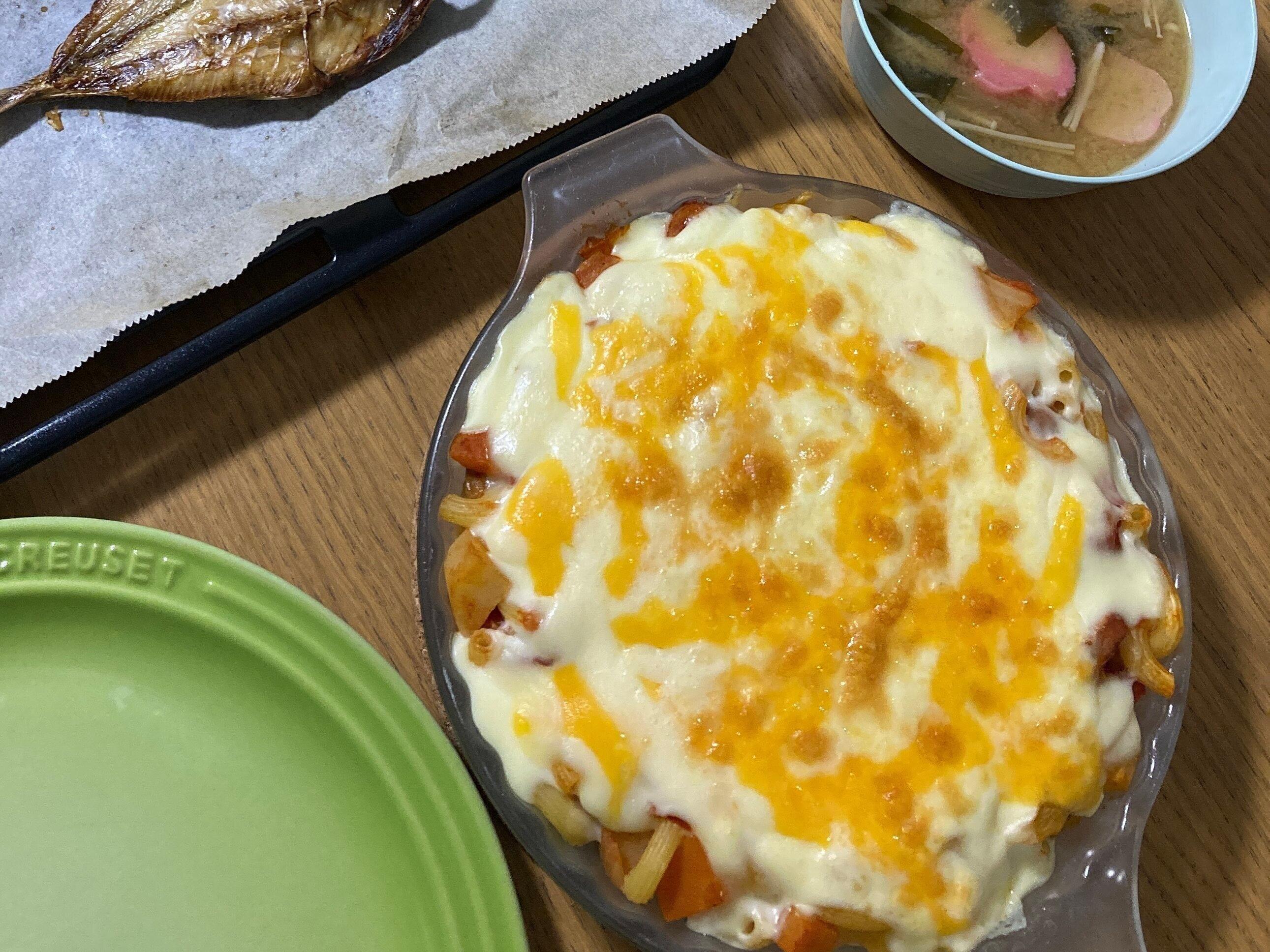 残りのミネストローネでグラタン