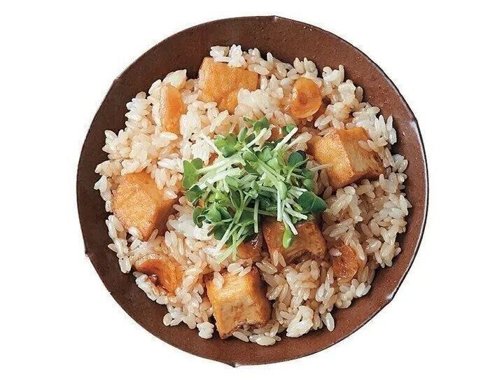 厚揚げガーリック混ぜご飯