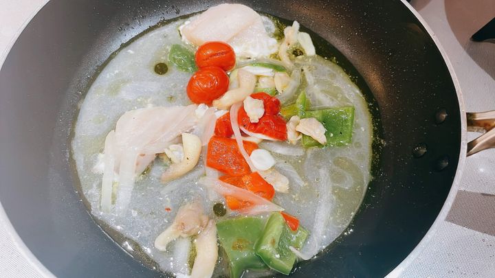 フライパンで調理