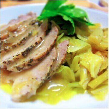 ストウブでとろとろキャベツとロースト・ポーク