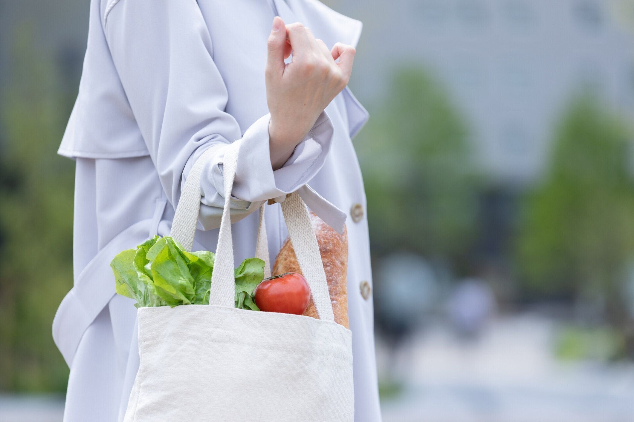 スーパーで買った食品のエコバッグ