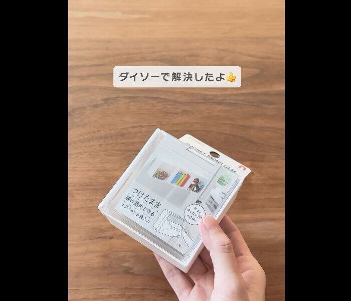 【ダイソー】いつでも小掃除に！マグネットスイングケース