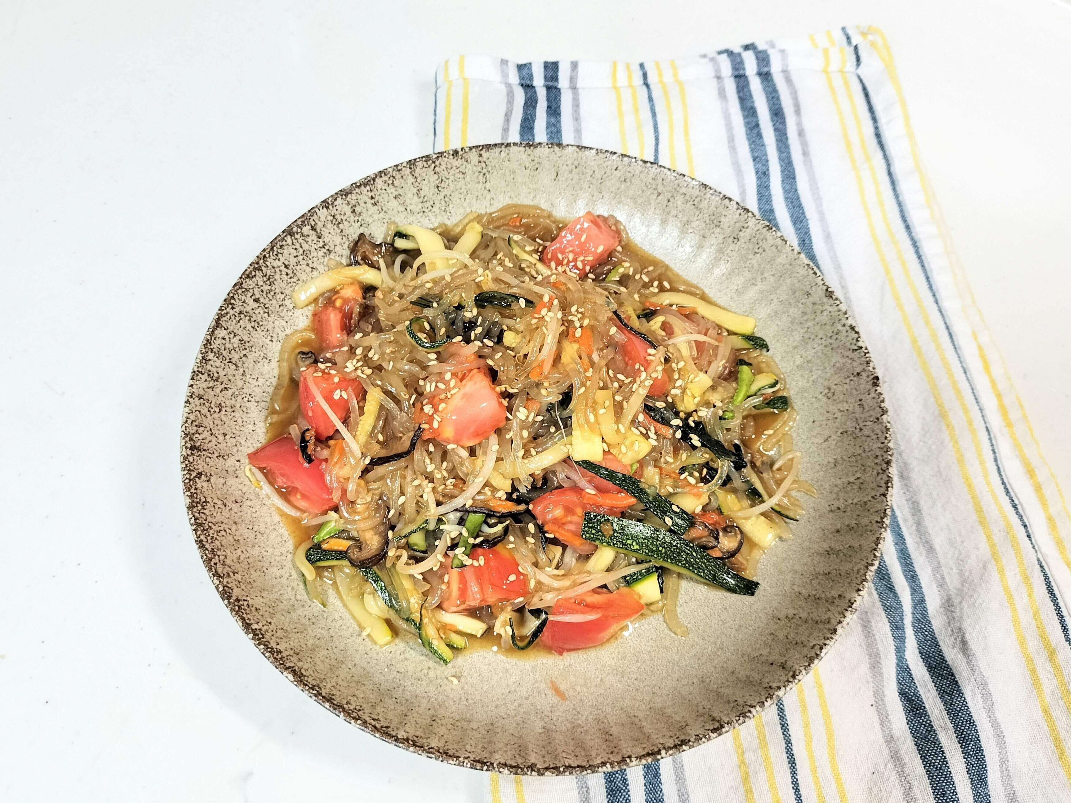 夏野菜たっぷりチャプチェ