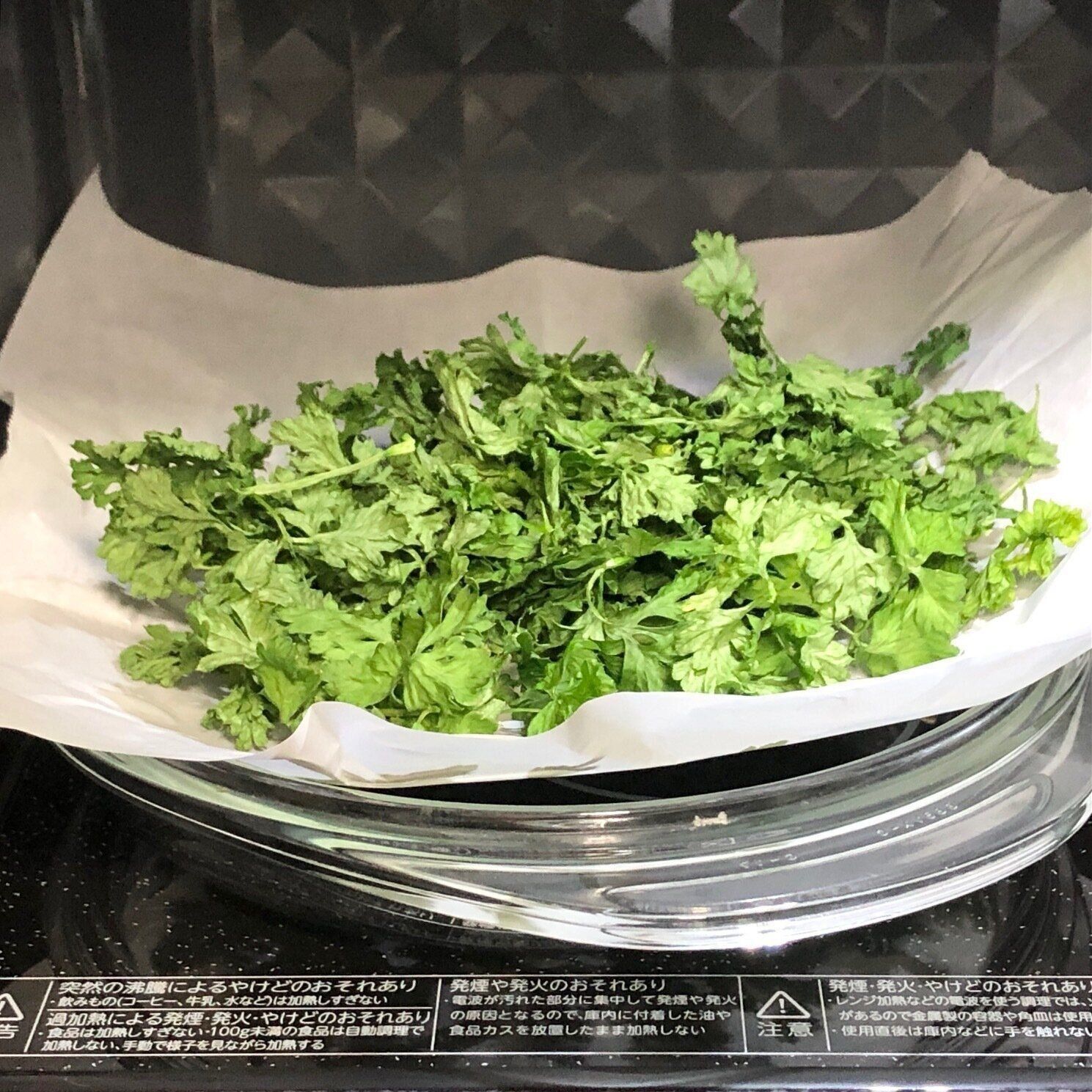 オーブンシートに変えて電子レンジへ