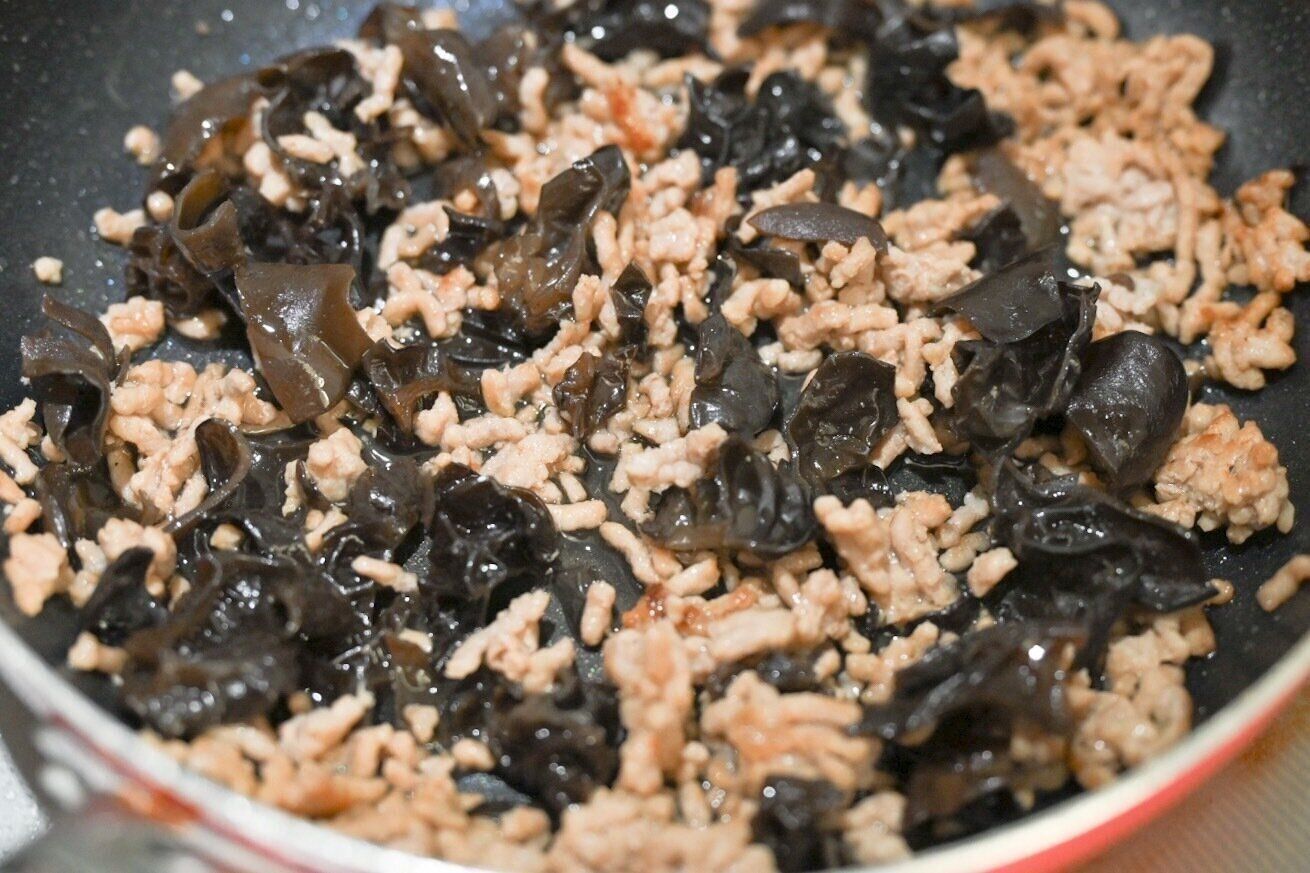 豚ひき肉ときくらげ