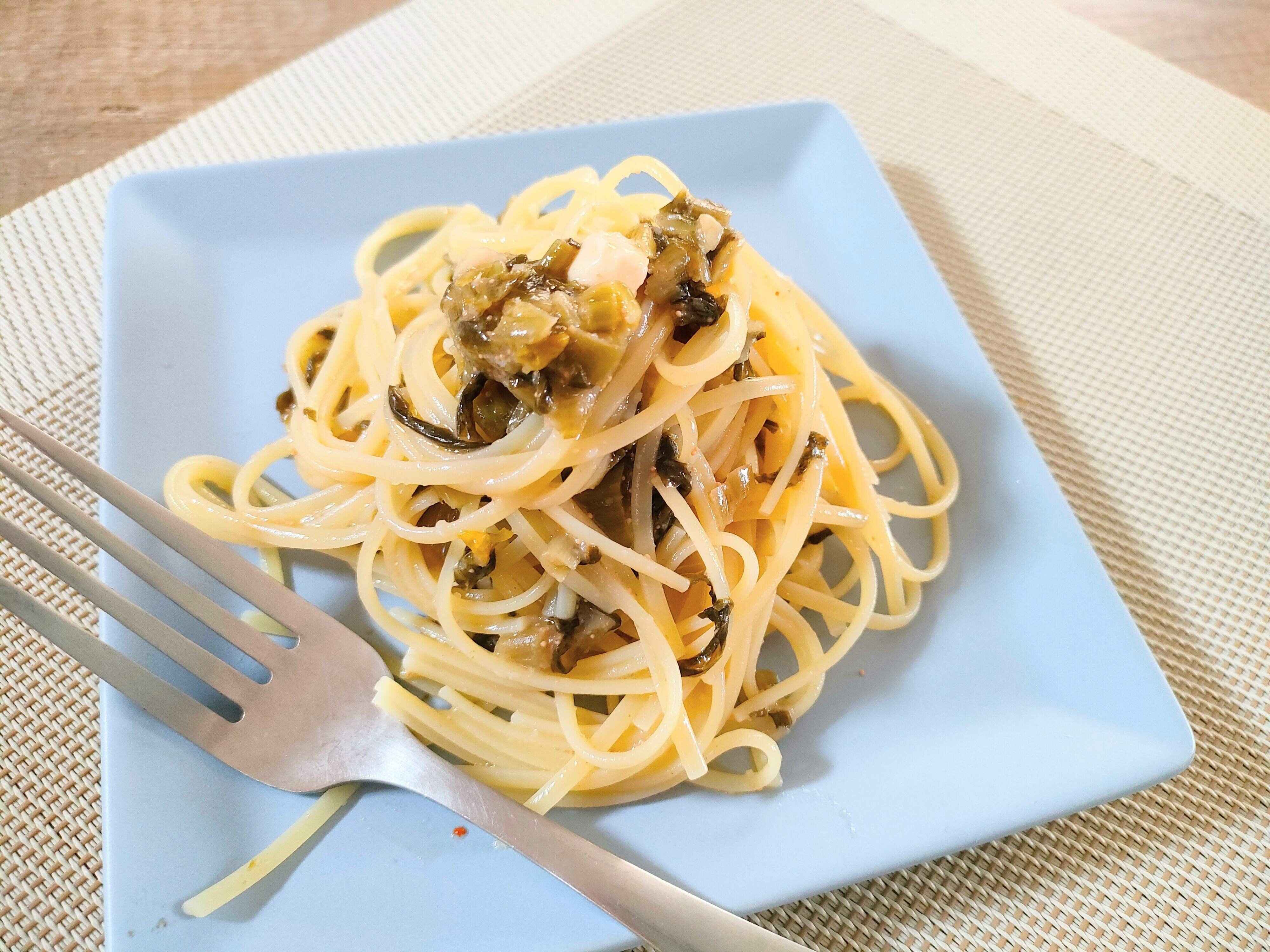 高菜明太チーズパスタ