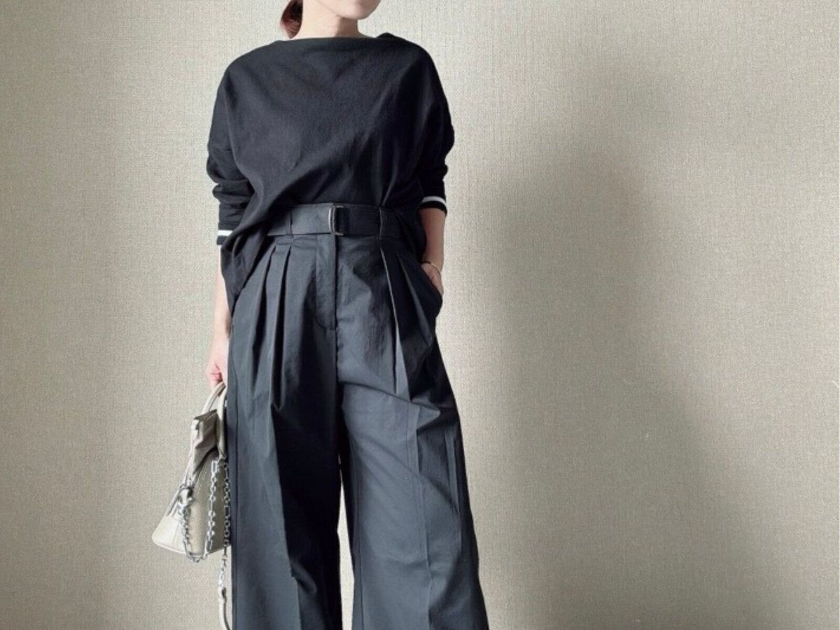 ベルテッドワイドパンツ GU