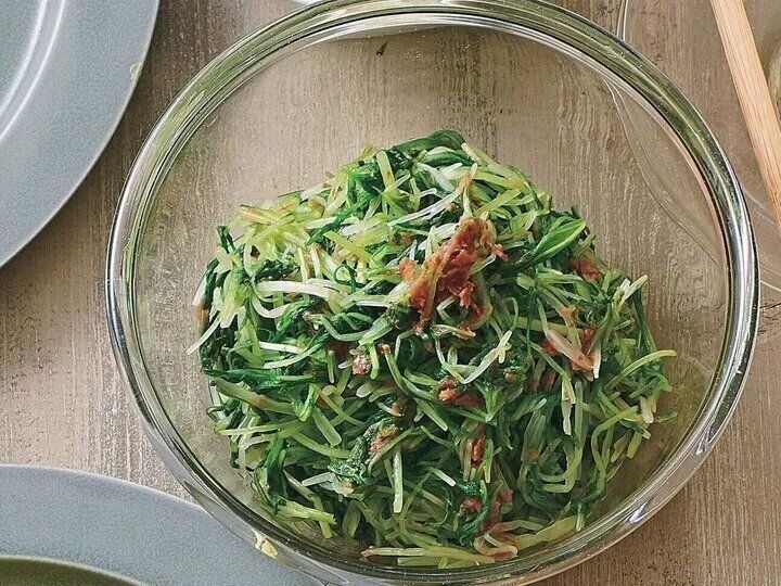 水菜の梅干しおかかあえ