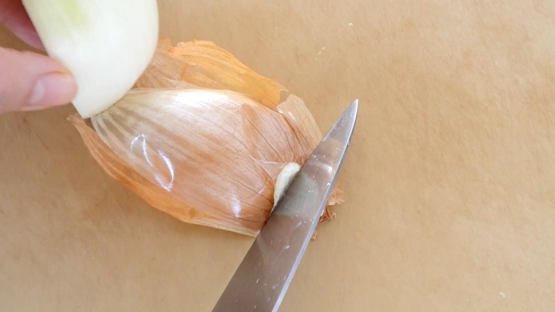 玉ねぎの皮むき