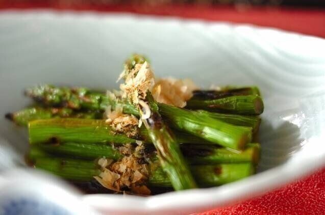 焼きアスパラのお浸し