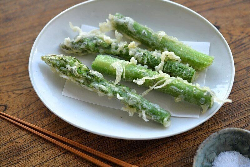 アスパラの天ぷらのレシピ