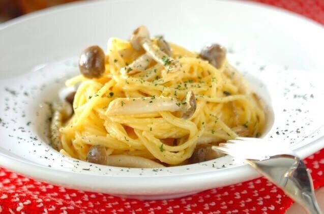 ホタテのクリームパスタ