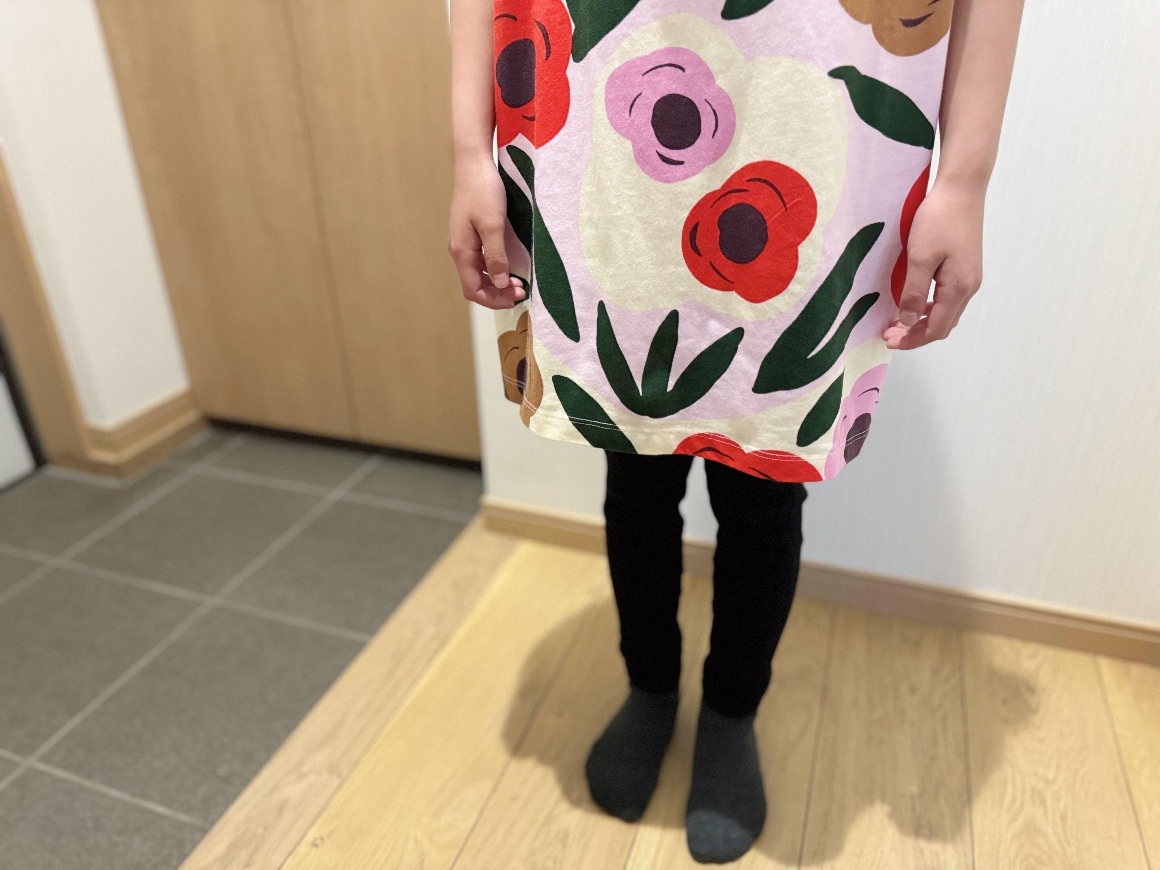 【ユニクロ×マリメッコ】話題のコラボ商品！大人サイズだけどあえて小3娘に着せてみた！