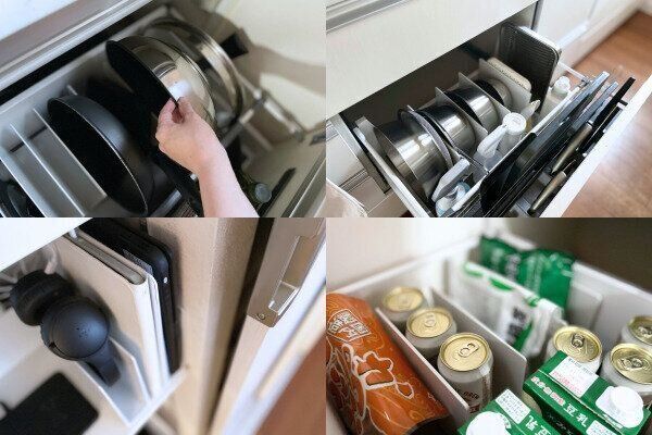 スチロール仕切りスタンドを使った収納例