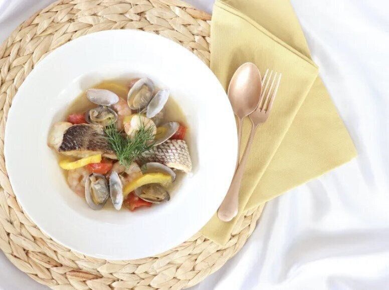 【フライパンで１５分！】簡単なのに映える！魚介のスープ