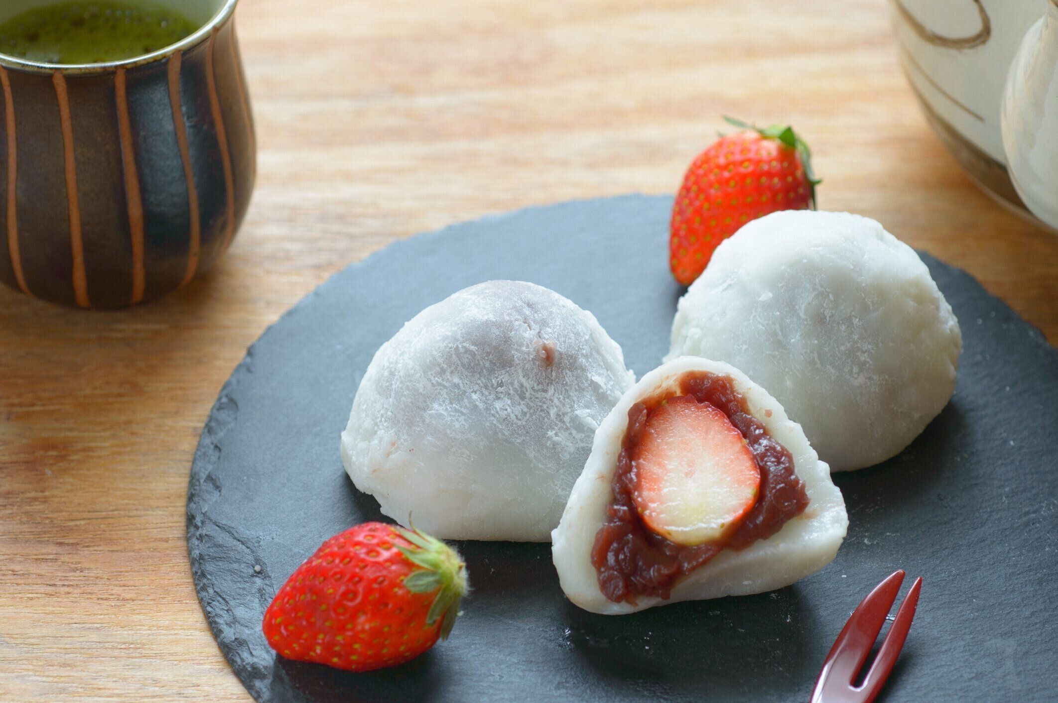 いちご大福の皿