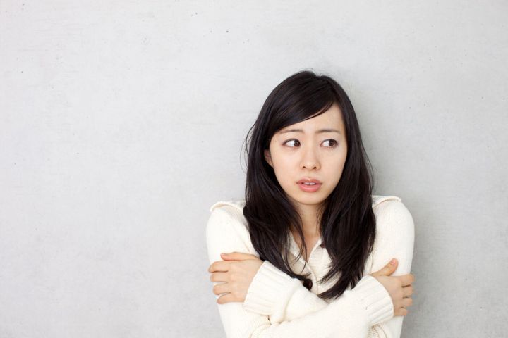 冷やした女性