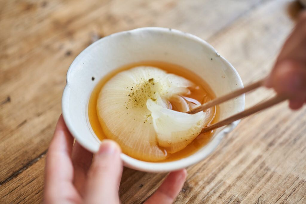 新玉ねぎのだし煮