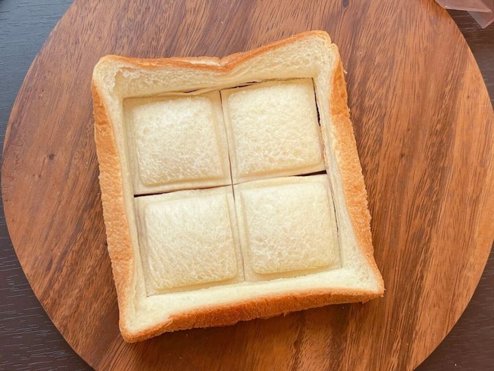 ぎゅっと押すだけでパックサンドができる!