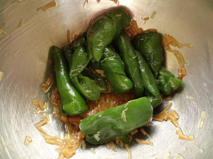 ピーマンのなめ茸あえ