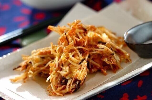 モヤシとツナのかき揚げ