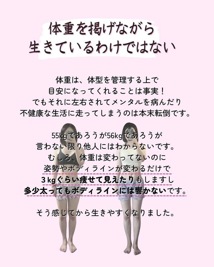 体重を掲げて生きているわけではない