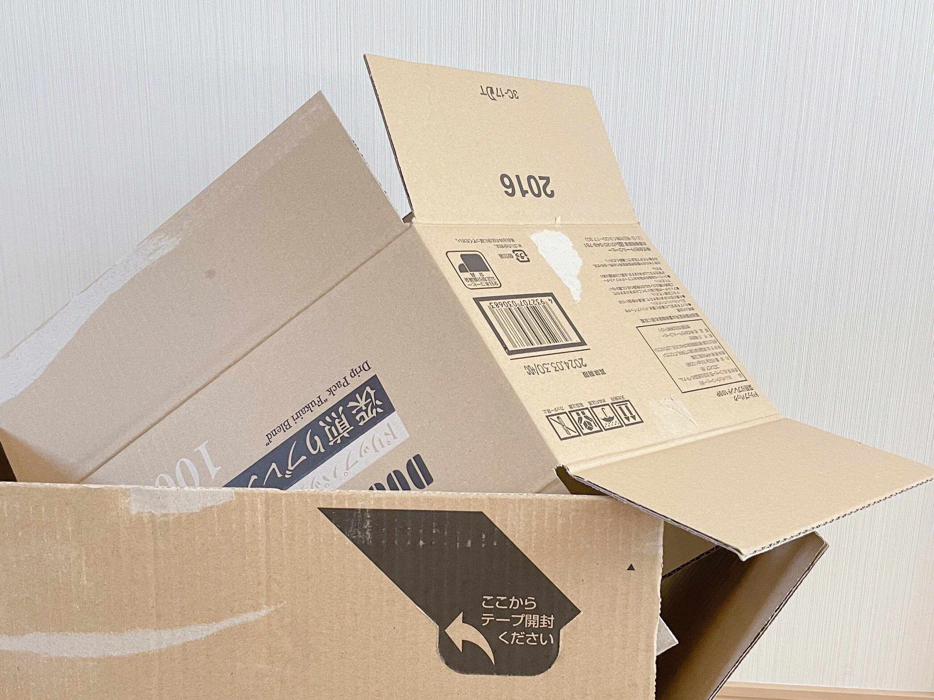 3．段ボールをつぶさずに放置している