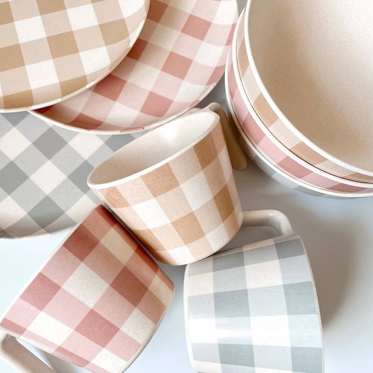 【セリア】チェック柄がかわいい！「バンブーファイバー食器」
