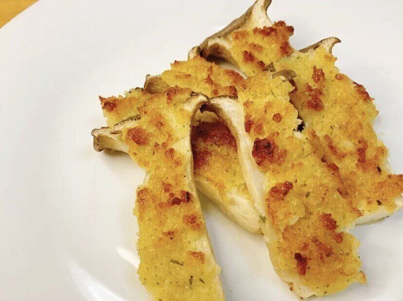 【たった5分で】 疲れた日でも1品足せる！エリンギのガリマヨパン粉焼き