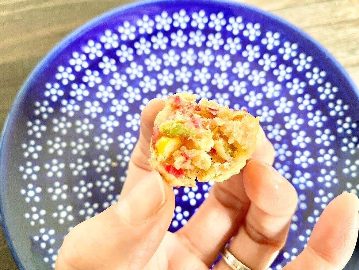 紅生姜のかき揚げの断面