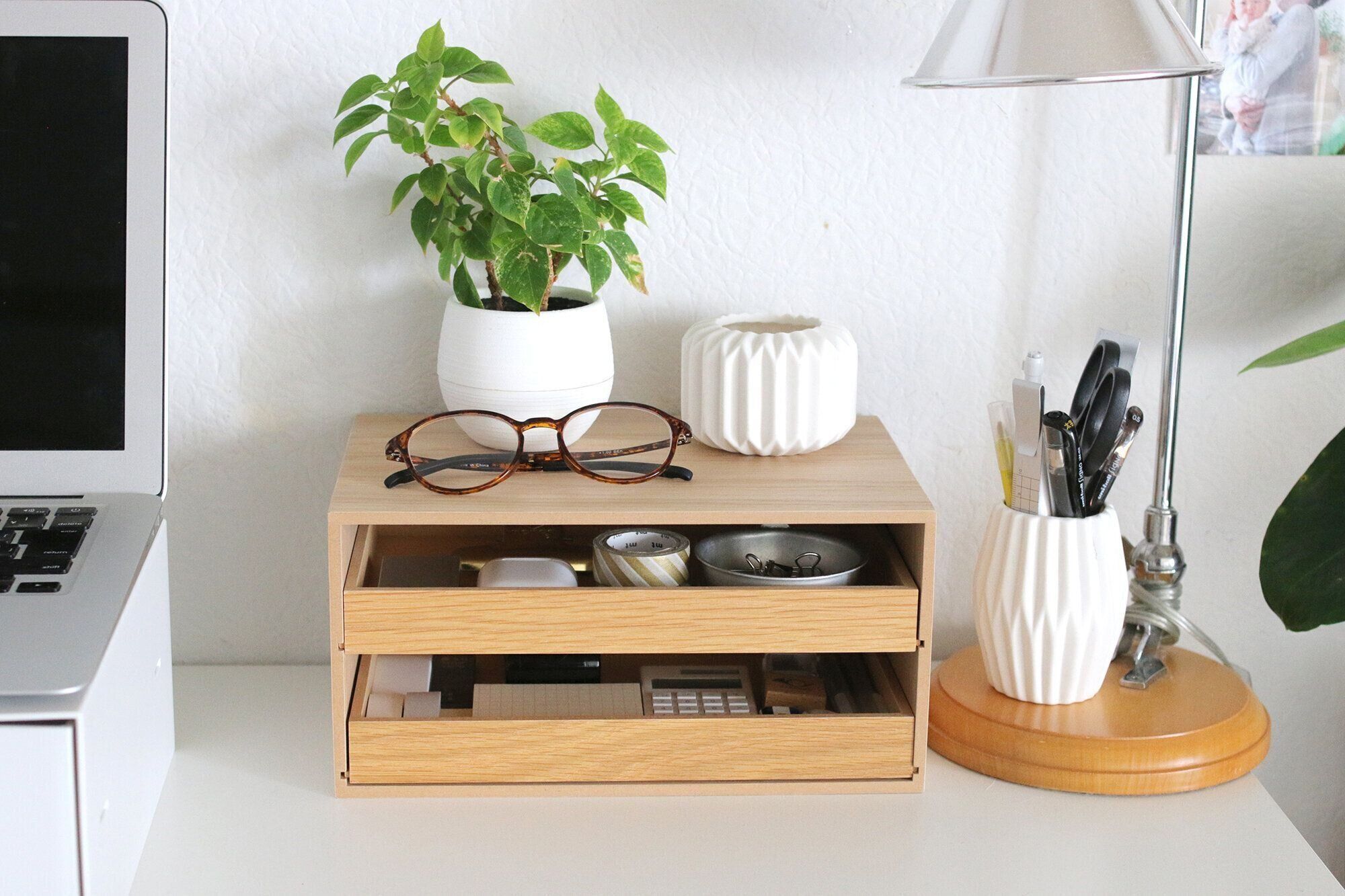 無印　木製トレー　16枚セット 楽天市場】木製トレー収納2段引き出し 約幅25．2x奥行17x高さ