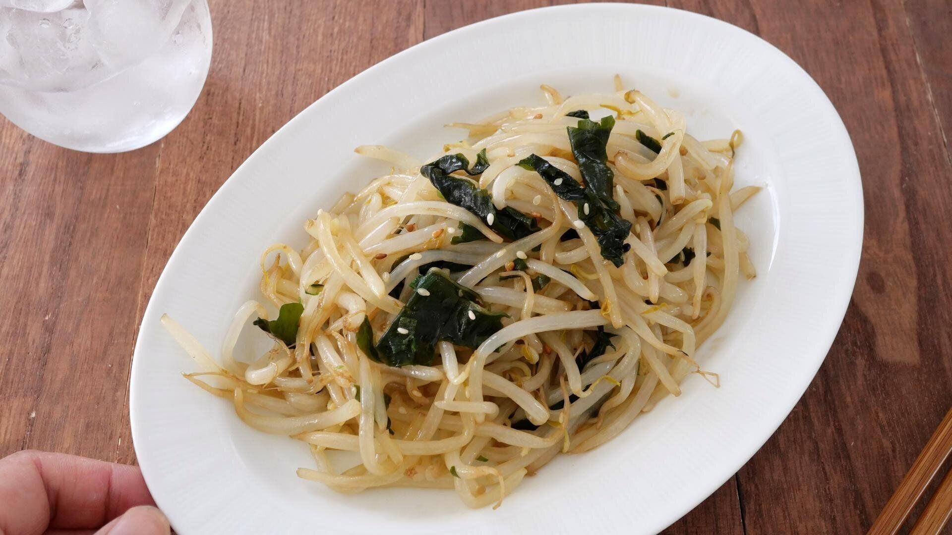 レンチン2分で完成！やみつきもやしナムル