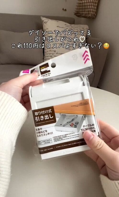 バズったの知ってる？「取り付け式引き出し」