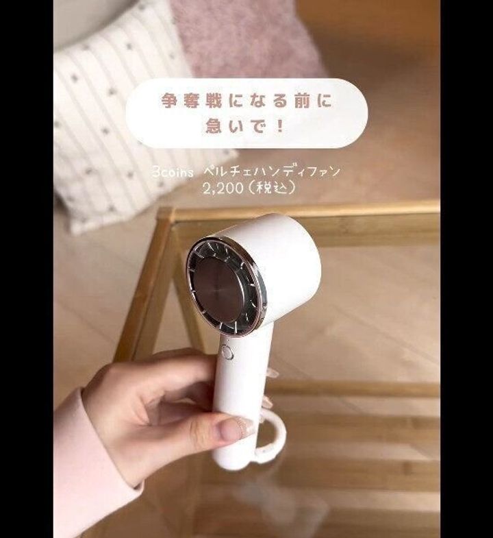 【3COINS】争奪戦になる前に急いで!ハンディファン