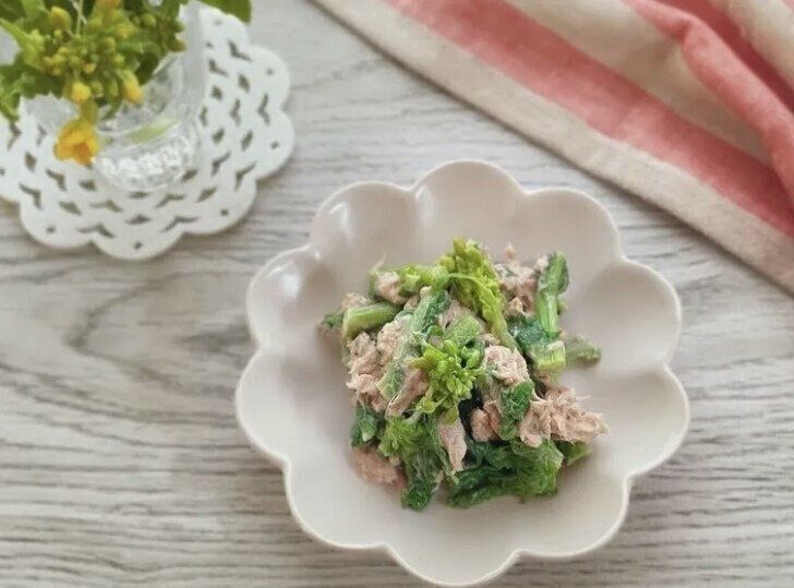 菜花のツナごまマヨ和え