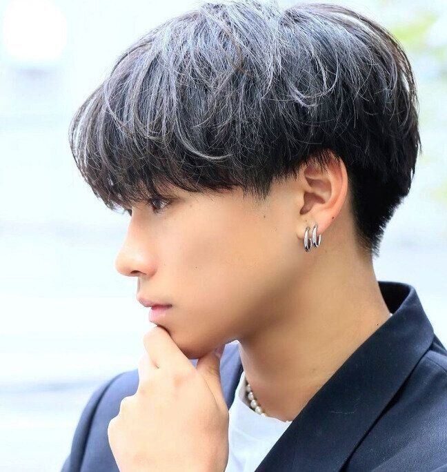 横顔のシルエットが決まる！韓国風シースルーマッシュ