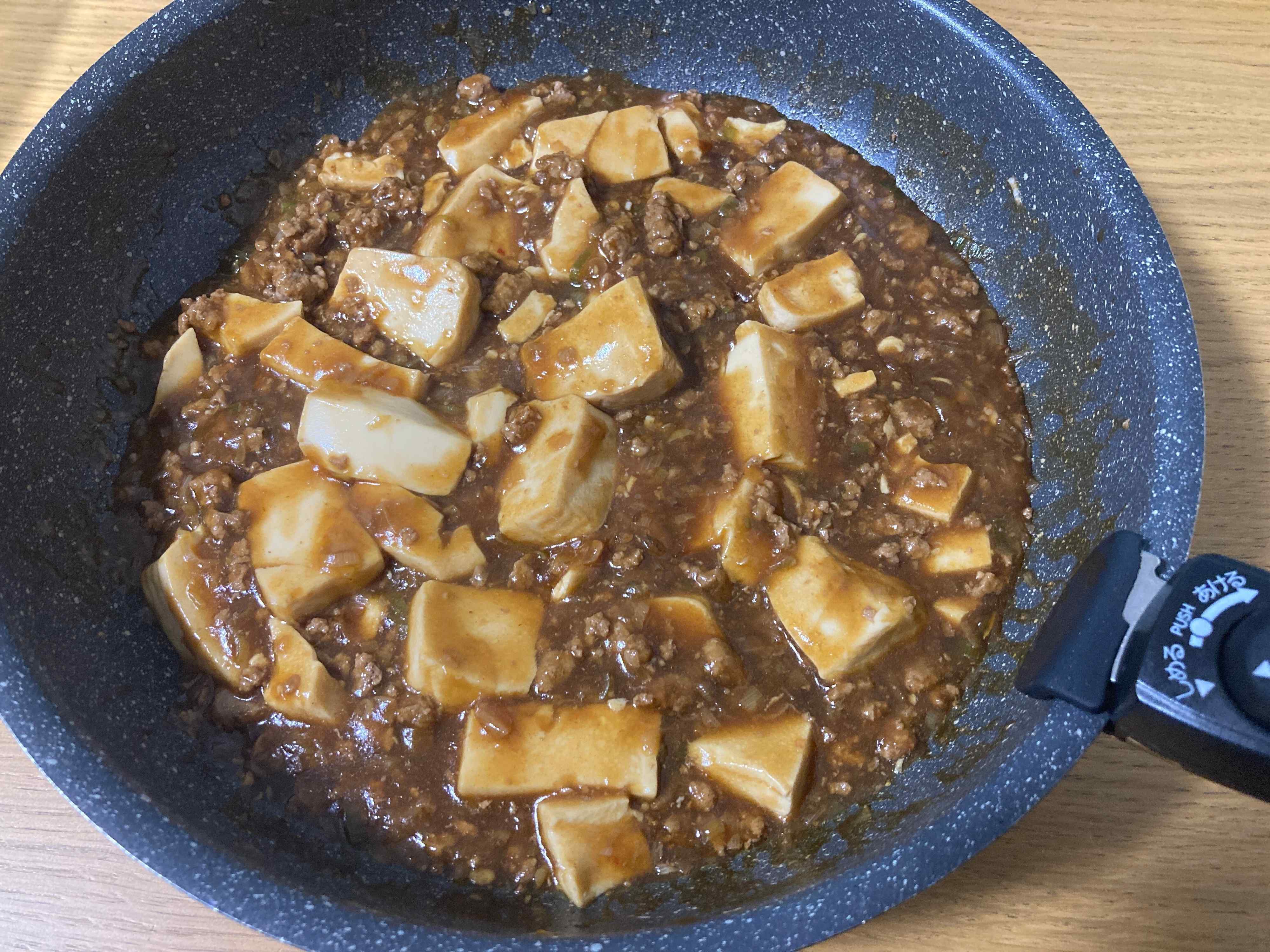 玉ねぎで代用して作った麻婆豆腐
