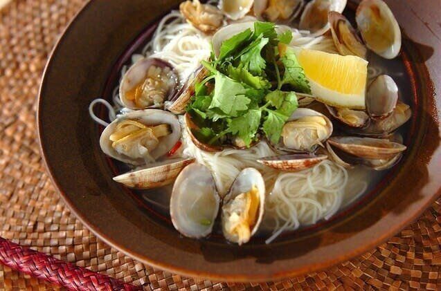 アサリのエスニック素麺