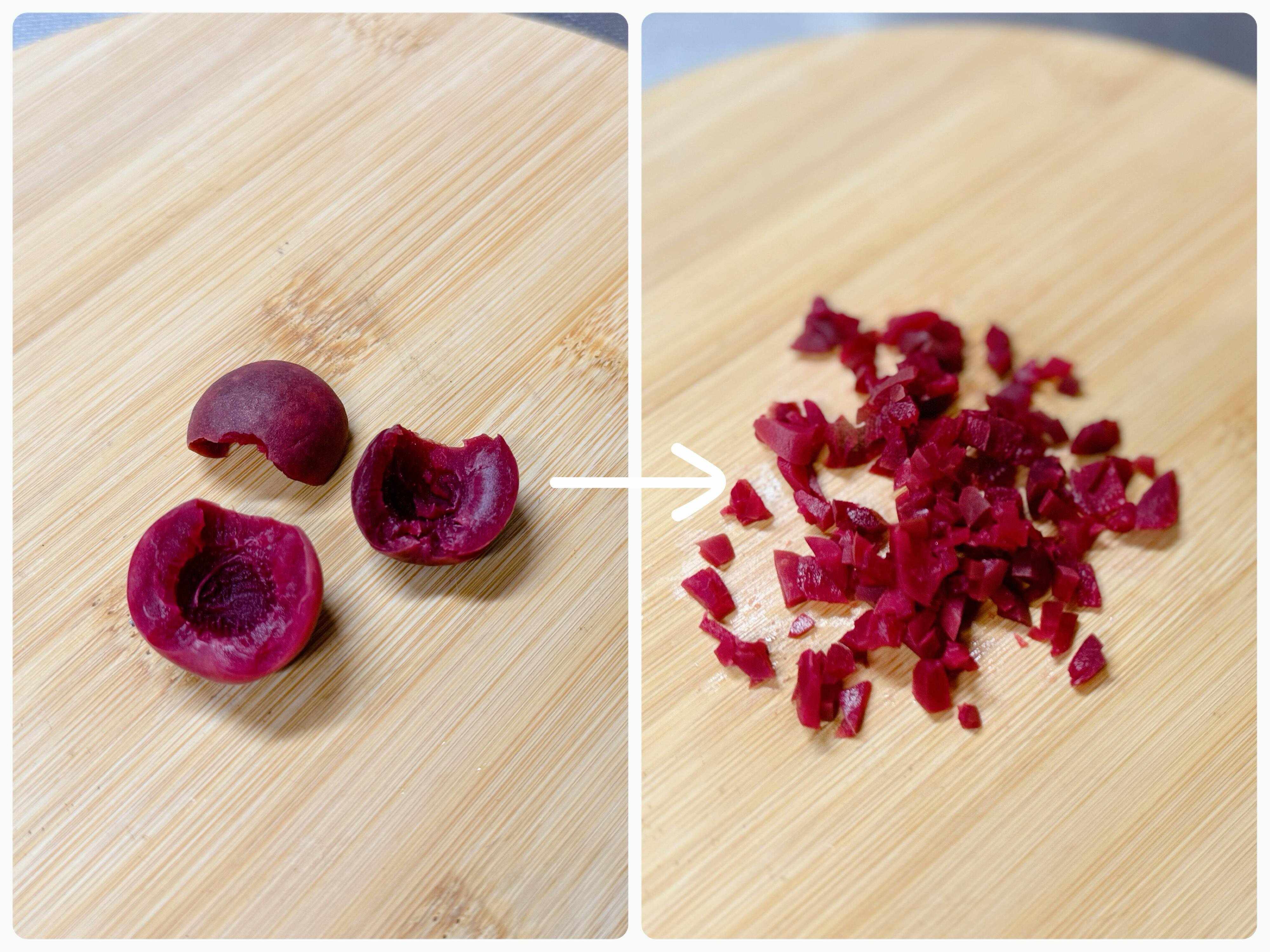 「カリカリ梅」を細かく刻もう