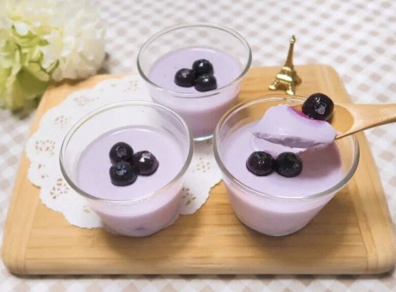 ブルーベリーのパンナコッタ