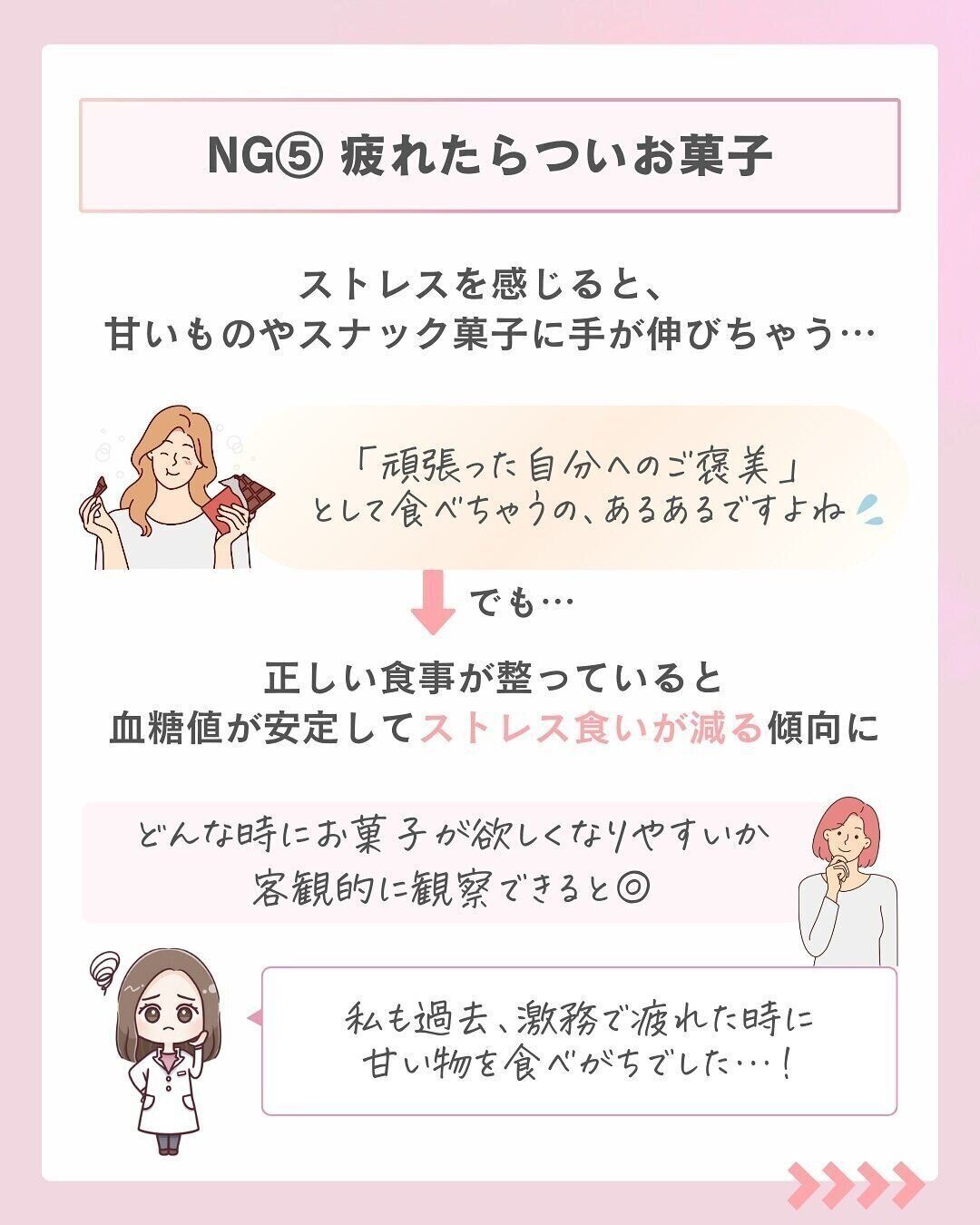 疲れたらついお菓子