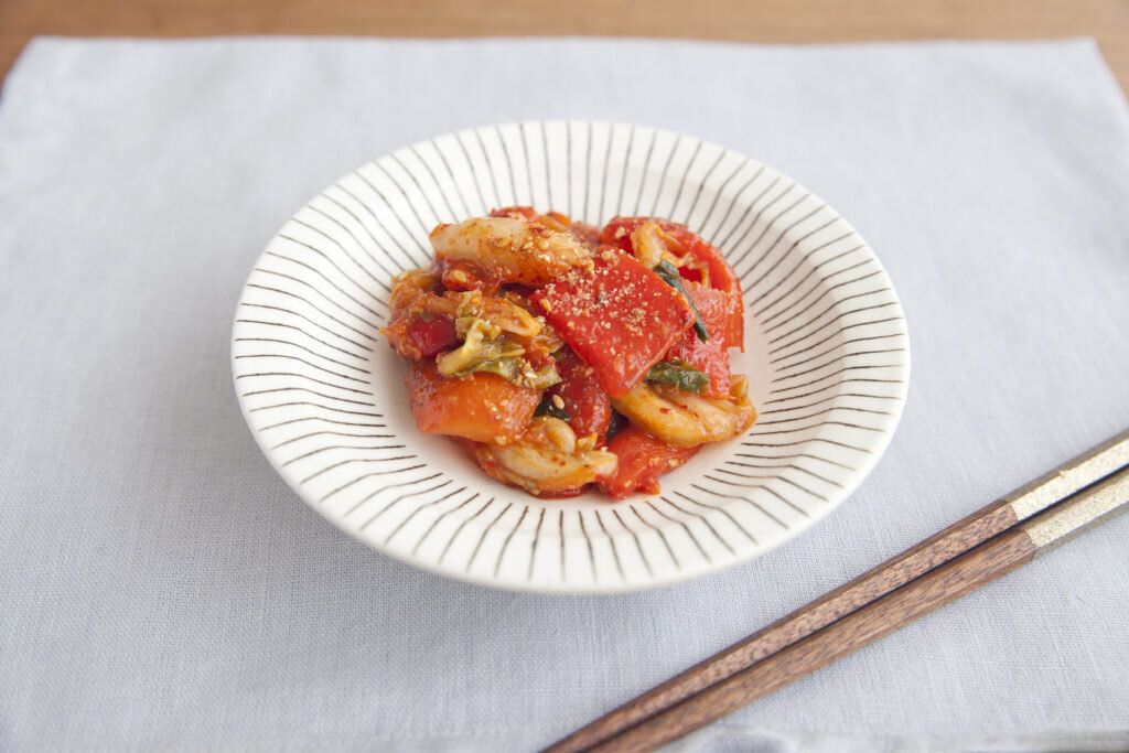 調味料いらず！パプリカのキムチマリネ