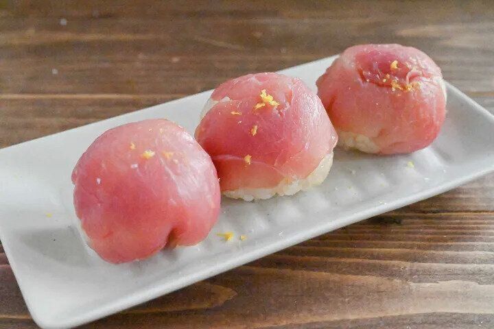 ゆずと生ハムのおにぎり