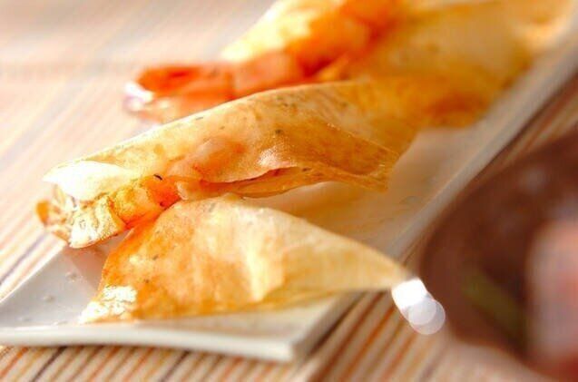 エビのチーズ焼き春巻き